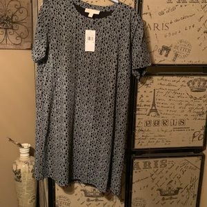 Michael Kors black and white trapeze dress